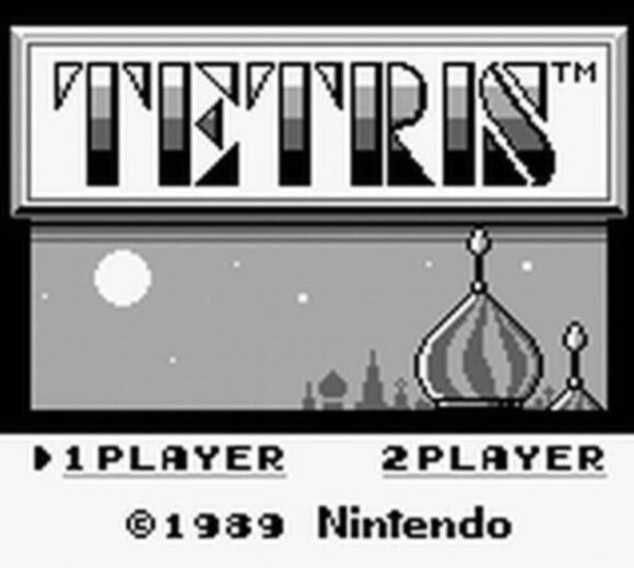 ゲームボーイ版のテトリスのタイトル画面